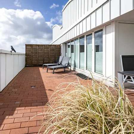 Exklusives Penthouse Am Suedstrand Mit Dachterrasse & Meerblick Wohnung 37 * فيلهلمسهافن