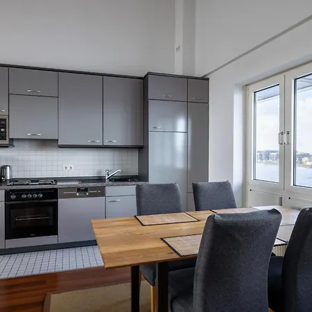 Exklusives Penthouse Am Suedstrand Mit Dachterrasse & Meerblick Wohnung 37 شقة فيلهلمسهافن